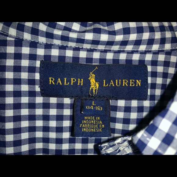 Raulph lauren polo plaid button up (gingham) - Picture 3 of 4